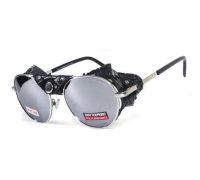 Очки защитные Global Vision Aviator-5 (silver mirror) зеркальные серые со съёмным уплотнителем