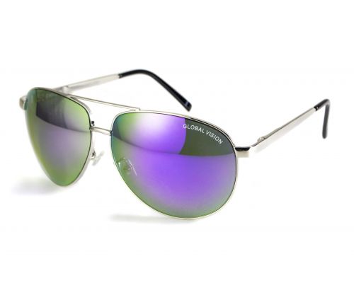 Очки защитные открытые Global Vision Aviator-4 (G-Tech™ purple) зеркальные фиолетовые Очки защитные открытые Global Vision Aviator-4 (G-Tech™ purple) зеркальные фиолетовые