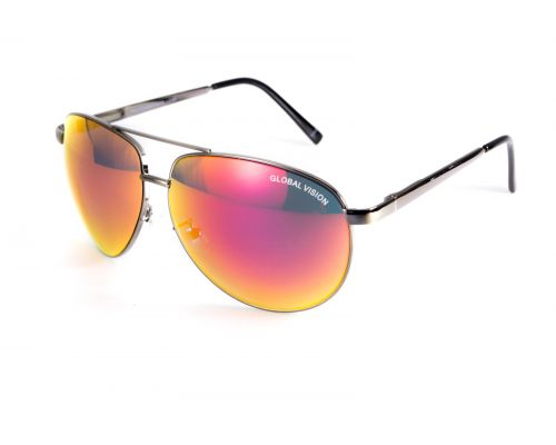 Окуляри захисні Global Vision Aviator-4 (G-Tech™ red), червоні дзеркальні лінзи Окуляри захисні Global Vision Aviator-4 (G-Tech™ red), червоні дзеркальні лінзи