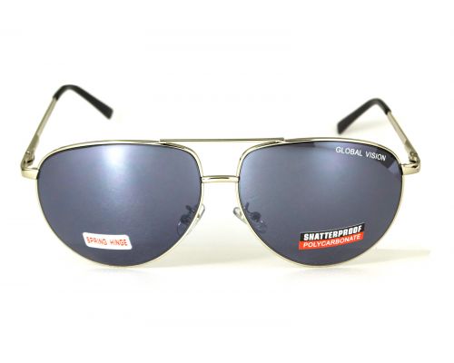 Окуляри захисні Global Vision Aviator-4 (silver mirror), чорні дзеркальні лінзи Окуляри захисні Global Vision Aviator-4 (silver mirror), чорні дзеркальні лінзи