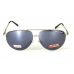 Окуляри захисні Global Vision Aviator-4 (silver mirror), чорні дзеркальні лінзи
