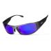 Окуляри захисні Global Vision BAD-ASS-1 GunMetal (G-Tech™ blue) дзеркальні сині в темній металевій оправі