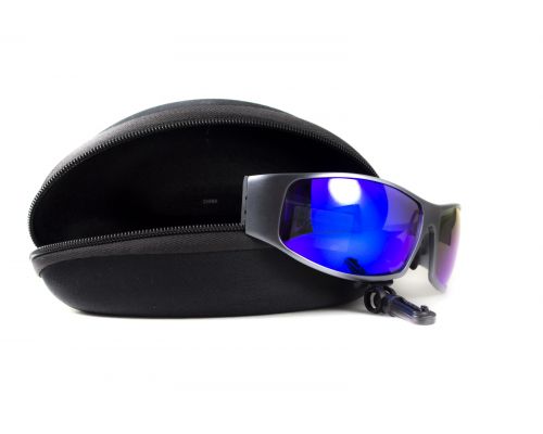Окуляри захисні Global Vision BAD-ASS-1 GunMetal (G-Tech™ blue) дзеркальні сині в темній металевій оправі Окуляри захисні Global Vision BAD-ASS-1 GunMetal (G-Tech™ blue) дзеркальні сині в темній металевій оправі