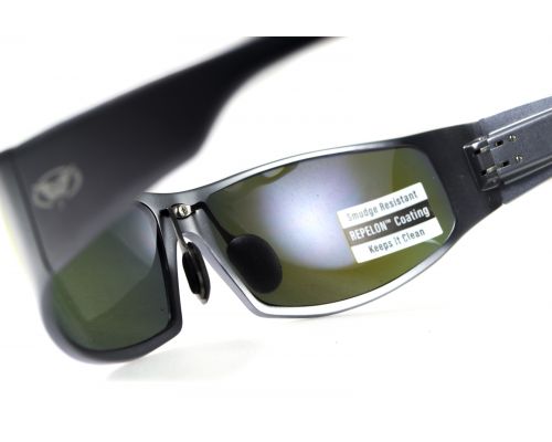 Окуляри захисні Global Vision BAD-ASS-1 GunMetal (G-Tech™ blue) дзеркальні сині в темній металевій оправі Окуляри захисні Global Vision BAD-ASS-1 GunMetal (G-Tech™ blue) дзеркальні сині в темній металевій оправі