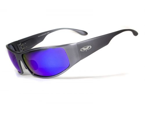 Окуляри захисні Global Vision BAD-ASS-1 GunMetal (G-Tech™ blue) дзеркальні сині в темній металевій оправі Окуляри захисні Global Vision BAD-ASS-1 GunMetal (G-Tech™ blue) дзеркальні сині в темній металевій оправі