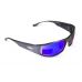 Окуляри захисні Global Vision BAD-ASS-1 GunMetal (G-Tech™ blue) дзеркальні сині в темній металевій оправі