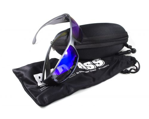 Окуляри захисні Global Vision BAD-ASS-1 GunMetal (G-Tech™ blue) дзеркальні сині в темній металевій оправі Окуляри захисні Global Vision BAD-ASS-1 GunMetal (G-Tech™ blue) дзеркальні сині в темній металевій оправі