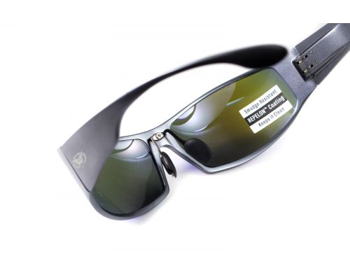 Окуляри захисні Global Vision BAD-ASS-1 GunMetal (G-Tech™ blue) дзеркальні сині в темній металевій оправі Окуляри захисні Global Vision BAD-ASS-1 GunMetal (G-Tech™ blue) дзеркальні сині в темній металевій оправі