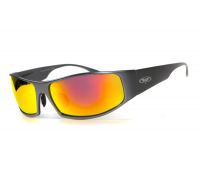 Очки защитные открытые Global Vision BAD-ASS-1 GunMetal (G-Tech™ red) красные зеркальные