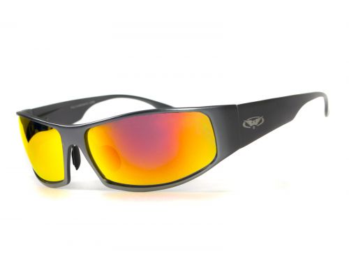 Окуляри захисні Global Vision BAD-ASS-1 GunMetal (G-Tech™ red) дзеркальні червоні в темній металевій оправі Окуляри захисні Global Vision BAD-ASS-1 GunMetal (G-Tech™ red) дзеркальні червоні в темній металевій оправі