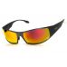 Окуляри захисні Global Vision BAD-ASS-1 GunMetal (G-Tech™ red) дзеркальні червоні в темній металевій оправі
