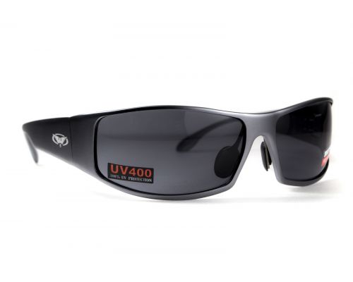 Окуляри захисні Global Vision BAD-ASS-1 GunMetal (gray) сірі в темній металевій оправі Окуляри захисні Global Vision BAD-ASS-1 GunMetal (gray) сірі в темній металевій оправі