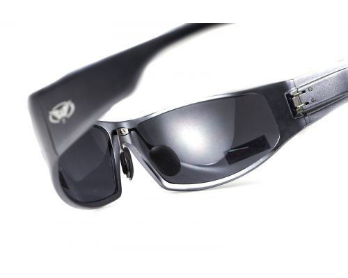 Окуляри захисні Global Vision BAD-ASS-1 GunMetal (gray) сірі в темній металевій оправі Окуляри захисні Global Vision BAD-ASS-1 GunMetal (gray) сірі в темній металевій оправі