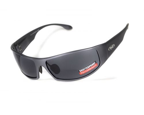 Окуляри захисні Global Vision BAD-ASS-1 GunMetal (gray) сірі в темній металевій оправі Окуляри захисні Global Vision BAD-ASS-1 GunMetal (gray) сірі в темній металевій оправі