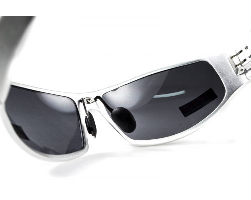Окуляри захисні Global Vision BAD-ASS-1 Silver (gray) чорні в металевій оправі Окуляри захисні Global Vision BAD-ASS-1 Silver (gray) чорні в металевій оправі