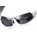 Окуляри захисні Global Vision BAD-ASS-1 Silver (gray) чорні в металевій оправі
