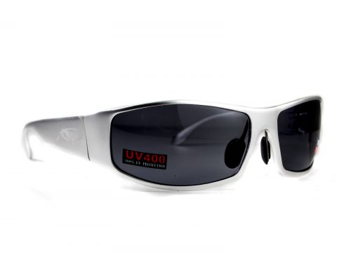 Окуляри захисні Global Vision BAD-ASS-1 Silver (gray) чорні в металевій оправі Окуляри захисні Global Vision BAD-ASS-1 Silver (gray) чорні в металевій оправі