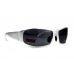 Окуляри захисні Global Vision BAD-ASS-1 Silver (gray) чорні в металевій оправі