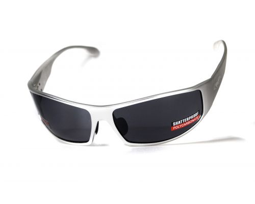 Окуляри захисні Global Vision BAD-ASS-1 Silver (gray) чорні в металевій оправі Окуляри захисні Global Vision BAD-ASS-1 Silver (gray) чорні в металевій оправі