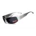 Окуляри захисні Global Vision BAD-ASS-1 Silver (gray) чорні в металевій оправі