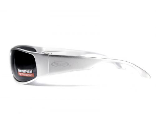 Окуляри захисні Global Vision BAD-ASS-1 Silver (gray) чорні в металевій оправі Окуляри захисні Global Vision BAD-ASS-1 Silver (gray) чорні в металевій оправі