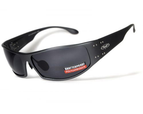Окуляри захисні Global Vision BAD-ASS-2 GunMetal (gray) чорні в темній металевій оправі Окуляри захисні Global Vision BAD-ASS-2 GunMetal (gray) чорні в темній металевій оправі