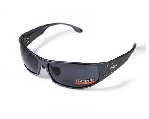 Окуляри захисні Global Vision BAD-ASS-2 GunMetal (gray) чорні в темній металевій оправі Окуляри захисні Global Vision BAD-ASS-2 GunMetal (gray) чорні в темній металевій оправі