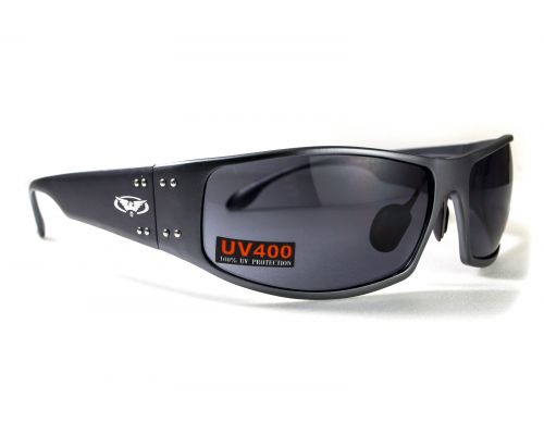 Окуляри захисні Global Vision BAD-ASS-2 GunMetal (gray) чорні в темній металевій оправі Окуляри захисні Global Vision BAD-ASS-2 GunMetal (gray) чорні в темній металевій оправі