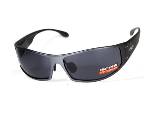 Окуляри захисні Global Vision BAD-ASS-2 GunMetal (gray) чорні в темній металевій оправі Окуляри захисні Global Vision BAD-ASS-2 GunMetal (gray) чорні в темній металевій оправі
