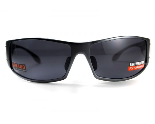 Окуляри захисні Global Vision BAD-ASS-2 GunMetal (gray) чорні в темній металевій оправі Окуляри захисні Global Vision BAD-ASS-2 GunMetal (gray) чорні в темній металевій оправі