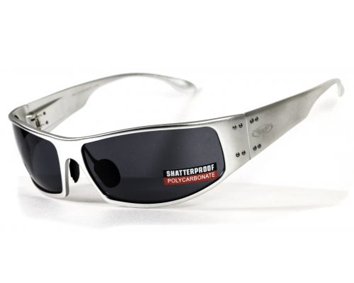 Окуляри захисні Global Vision BAD-ASS-2 Silver (gray) чорні в сріблястій металевій оправі Окуляри захисні Global Vision BAD-ASS-2 Silver (gray) чорні в сріблястій металевій оправі