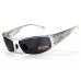 Окуляри захисні Global Vision BAD-ASS-2 Silver (gray) чорні в сріблястій металевій оправі