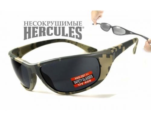Окуляри захисні Global Vision Hercules-6 Digital Camo (gray) чорні в камуфльованій оправі Окуляри захисні Global Vision Hercules-6 Digital Camo (gray) чорні в камуфльованій оправі