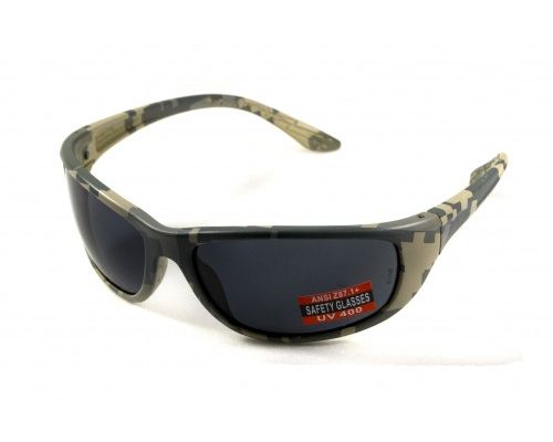 Окуляри захисні Global Vision Hercules-6 Digital Camo (gray) чорні в камуфльованій оправі Окуляри захисні Global Vision Hercules-6 Digital Camo (gray) чорні в камуфльованій оправі