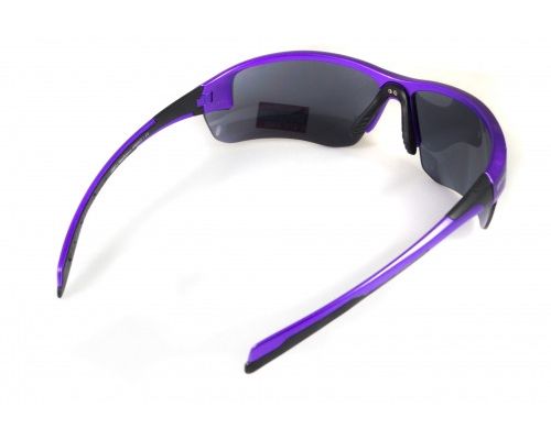 Окуляри захисні Global Vision Hercules-7 Purple (silver mirror) дзеркальні чорні у фіолетовій оправі Окуляри захисні Global Vision Hercules-7 Purple (silver mirror) дзеркальні чорні у фіолетовій оправі