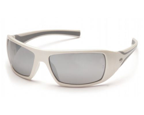 Очки защитные открытые Pyramex Goliath White (silver mirror) зеркальные серые Очки защитные открытые Pyramex Goliath White (silver mirror) зеркальные серые