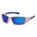 Очки защитные открытые Pyramex Velar White (ice blue mirror) синие зеркальные