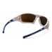 Очки защитные открытые Pyramex Velar White (ice blue mirror) синие зеркальные