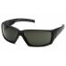Очки защитные открытые Venture Gear Tactical OverWatch Black (forest gray) Anti-Fog, чёрно-зелёные в чёрной оправеві