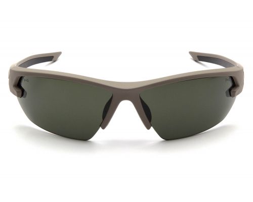 Окуляри захисні Venture Gear Tactical Semtex 2.0 Tan (forest gray) Anti-Fog, чорно-зелені в пісочній оправі Окуляри захисні Venture Gear Tactical Semtex 2.0 Tan (forest gray) Anti-Fog, чорно-зелені в пісочній оправі