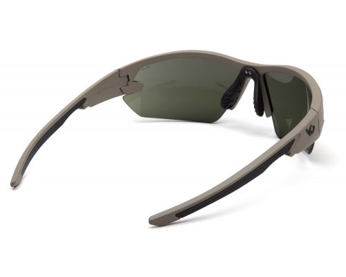 Окуляри захисні Venture Gear Tactical Semtex 2.0 Tan (forest gray) Anti-Fog, чорно-зелені в пісочній оправі Окуляри захисні Venture Gear Tactical Semtex 2.0 Tan (forest gray) Anti-Fog, чорно-зелені в пісочній оправі