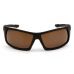 Очки защитные открытые Venture Gear Tactical StoneWall (bronze) Anti-Fog, коричневые