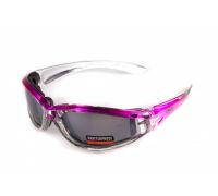 Очки защитные с уплотнителем Global Vision FlashPoint Pink-Silver (silver mirror) зеркальные серые