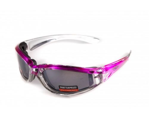 Очки защитные с уплотнителем Global Vision FlashPoint Pink-Silver (silver mirror) зеркальные серые Очки защитные с уплотнителем Global Vision FlashPoint Pink-Silver (silver mirror) зеркальные серые