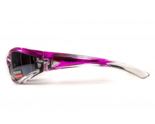 Очки защитные с уплотнителем Global Vision FlashPoint Pink-Silver (silver mirror) зеркальные серые Очки защитные с уплотнителем Global Vision FlashPoint Pink-Silver (silver mirror) зеркальные серые