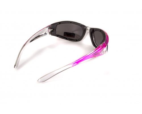 Очки защитные с уплотнителем Global Vision FlashPoint Pink-Silver (silver mirror) зеркальные серые Очки защитные с уплотнителем Global Vision FlashPoint Pink-Silver (silver mirror) зеркальные серые