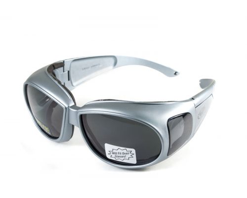 Окуляри захисні з ущільнювачем Global Vision Outfitter Metallic (gray) Anti-Fog, чорні в сірій оправі Окуляри захисні з ущільнювачем Global Vision Outfitter Metallic (gray) Anti-Fog, чорні в сірій оправі