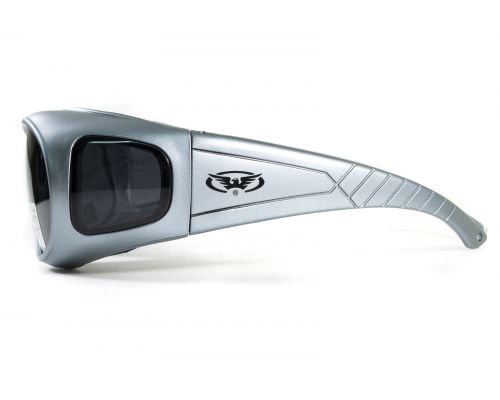 Окуляри захисні з ущільнювачем Global Vision Outfitter Metallic (gray) Anti-Fog, чорні в сірій оправі Окуляри захисні з ущільнювачем Global Vision Outfitter Metallic (gray) Anti-Fog, чорні в сірій оправі
