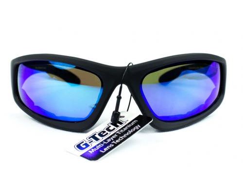 Очки защитные с уплотнителем Global Vision Triumphant (G-Tech™ blue) синие зеркальные