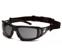 Окуляри захисні з ущільнювачем Pyramex Fyxate (gray) Anti-Fog, чорні